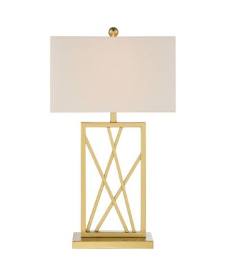 Claudia 26 1/2" Tall Open Metal Base Modern Glam Table Lamps Set of 2 Gold Finish Shade Living Room Bedroom