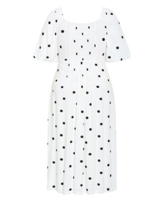 Women's Plus size Nala Spot Print Twist Front Dress