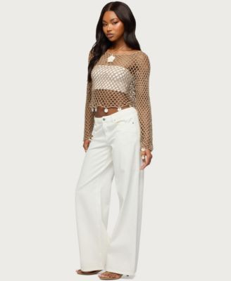 Women's Macarena Crochet Charm Top