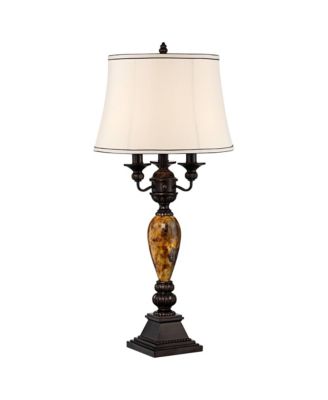 Mulholland Traditional Table Lamp 37" Tall Marbleized with USB Dimmer