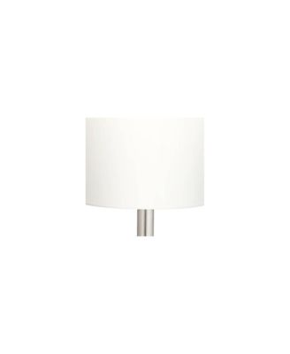 Moderne Mid Century Modern 62" Tall Droplet Floor Lamp with Smart Socket Brushed Nickel Cylinder Shade for Living Room