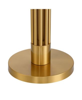 Granview Mid Century Modern 66" Tall Standing Floor Lamp with Glass Table USB Port Gold Metal Warm Brass Finish