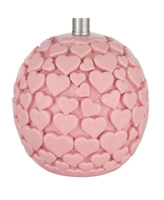 Aurora 17 1/4"H Hearts Ceramic Table Lamp Set of 2 with Dimmer
