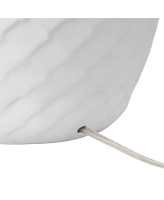 Simon 27" Tall Modern 3-Way Table Lamp Textured Geometric Pattern Finish Living Room Bedroom