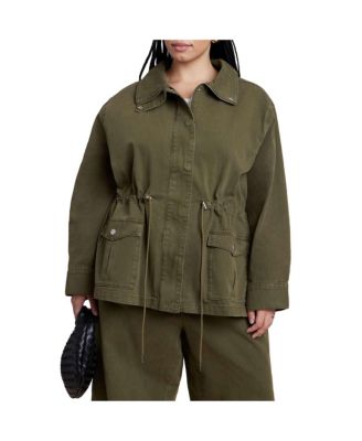 Women's Drawstring Waist Cargo Jacket