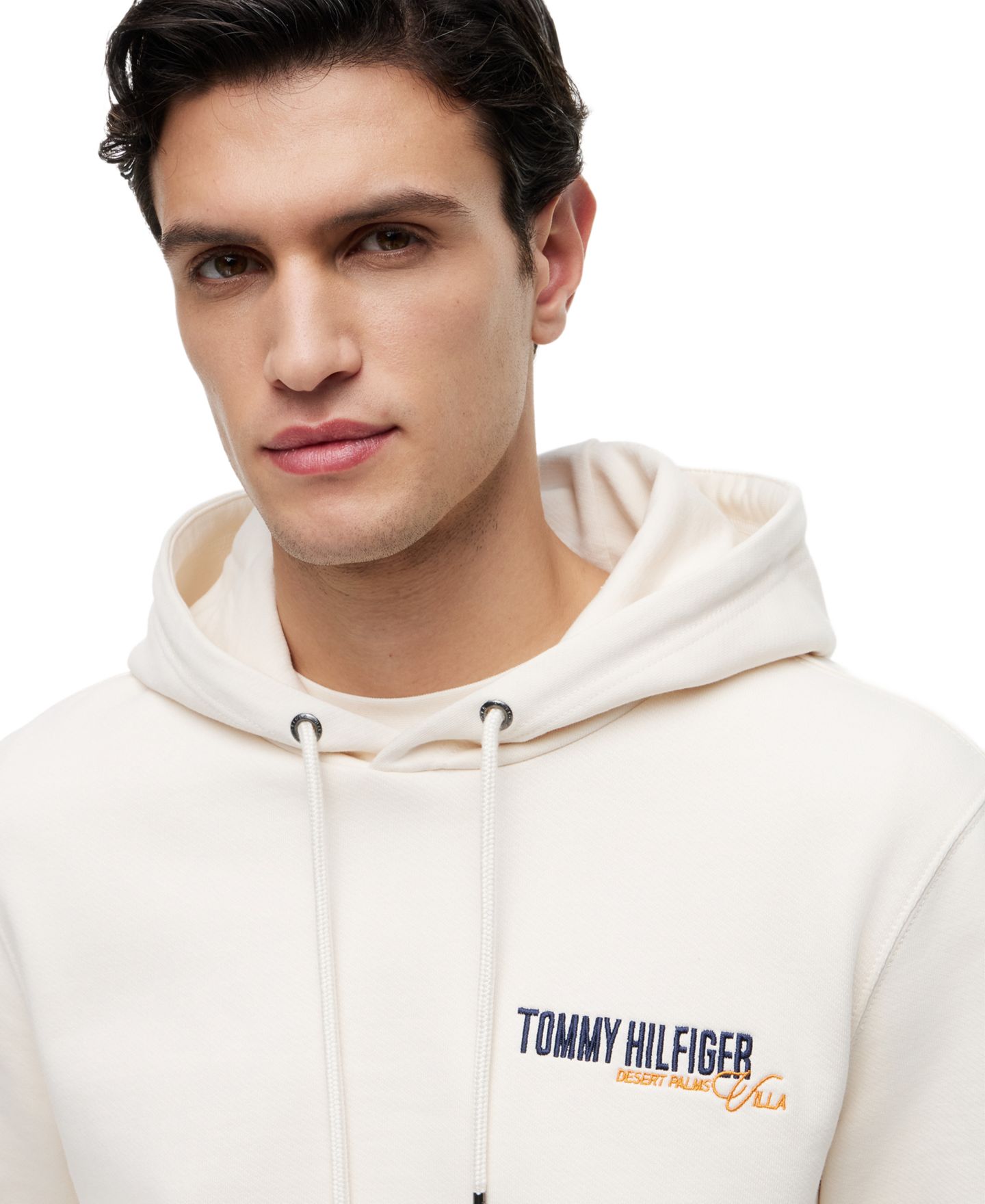 Мужское худи Tommy Hilfiger Summer Back Graphic Regular-Fit, цвет: Слоновая кость — фото 3