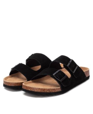 Men's Cork Footbed Suede Leather Sandals
