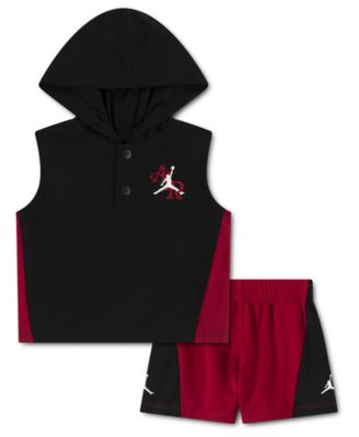 Baby Boys' Sleeveless Hoodie and Shorts, 2-Piece Set
