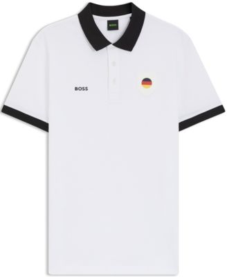 BOSS by Men's Paddy Germany Country Flag Trim Polo Shirt