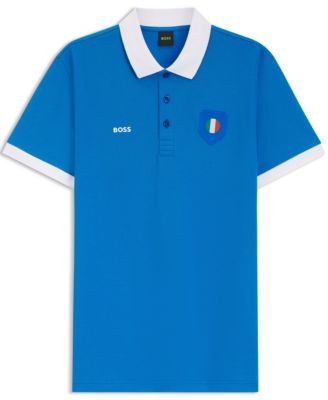 BOSS by Men's Paddy Italy Country Flag Trim Polo Shirt