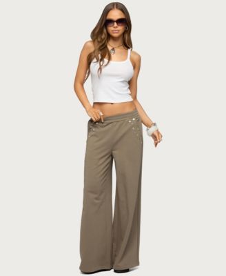 Women's Zania Iridescent Button Sweatpants