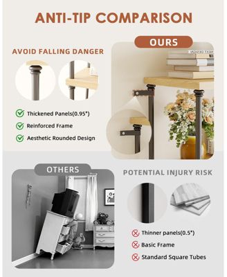 4 Tier Wood Bookshelf with Door and Storage Cabinet