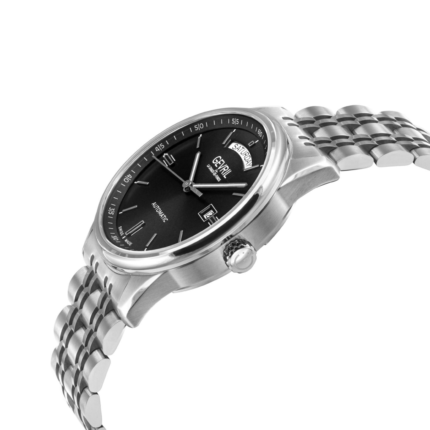 Мужские часы Gevril Excelsior Swiss Automatic Bracelet Watch, цвет: Серебряный — фото 3