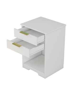 Durable Versatile Nightstand with 2 Drawers Modern Bedroom Furniture Bedside End Table