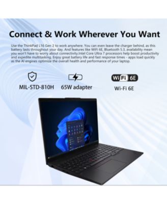ThinkPad L16 16" Traditional Laptop Intel Core Ultra 7 32GB RAM Intel Graphics 1TB SSD Storage Windows 11 Pro 60Hz