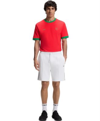 Men's Stretch-Cotton Portugal Country Flag Logo T-Shirt