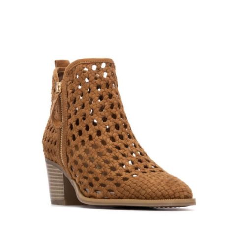 Женские ботинки XTI Block Heel Braided Style Ankle Booties, цвет: Верблюжий