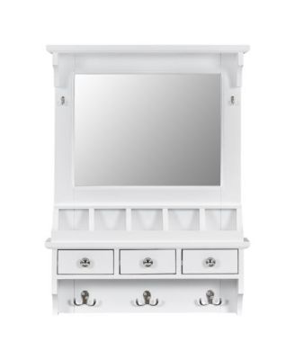Space Saving Small LED Vanity Table with Basic Standard Mirror Makeup Dressing Storage