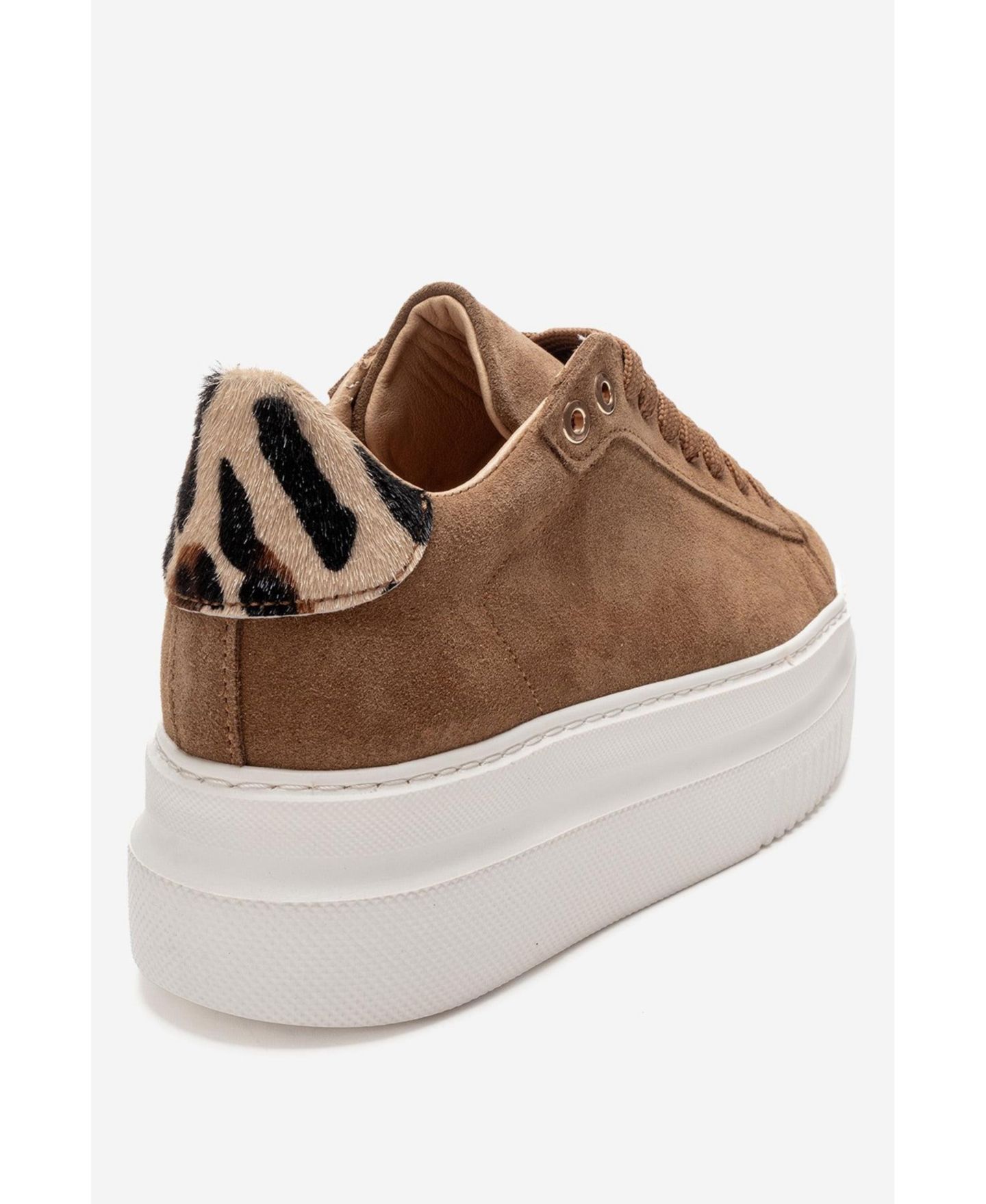 Женские кроссовки Forever & Always Shoes Nera Leather Casual, цвет: Коньячный замшевый — фото 3