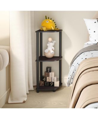 3 Tier Decorative Corner Bookshelf Display Rack