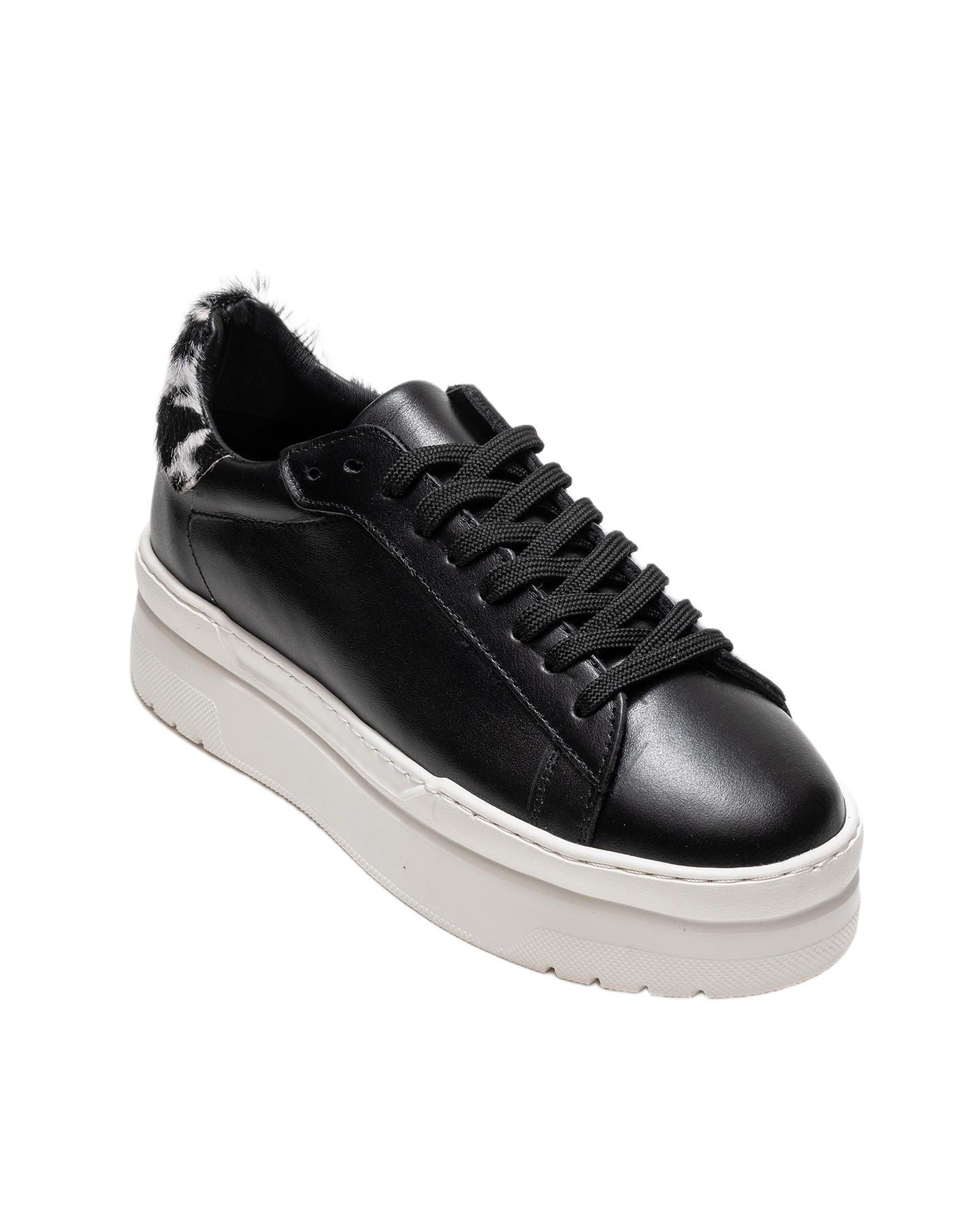 Женские кроссовки Forever & Always Shoes Anabel Leather Platform, цвет: Чёрный кожаный — фото 1