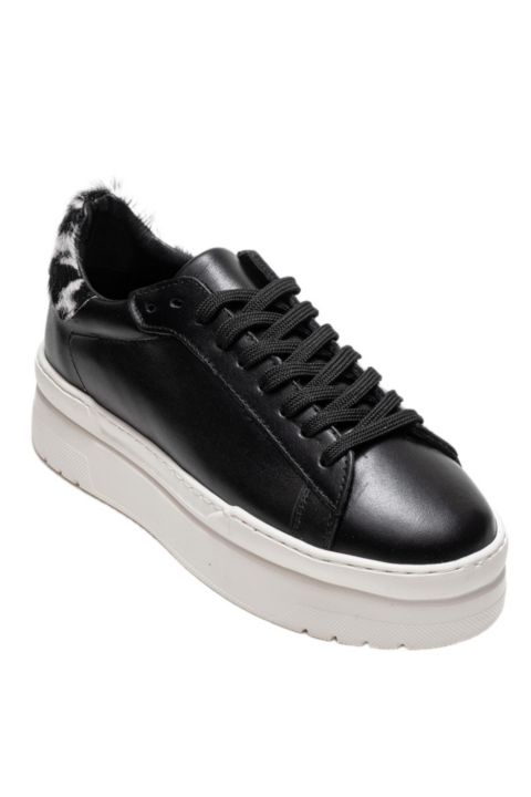 Женские кроссовки Forever & Always Shoes Anabel Leather Platform, цвет: Чёрный кожаный