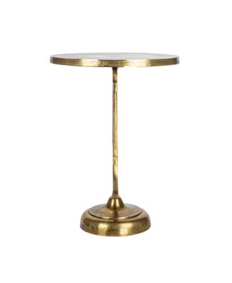 15" Metal Round Nautical Accent Table