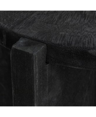 13" Paulownia Wood Round Accent Table