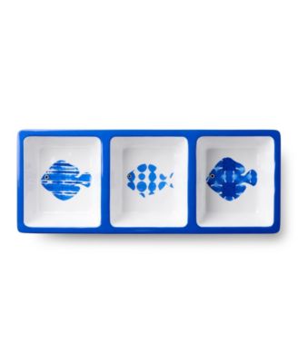 Fish Tale Chip-and-Dip, Relish Tray, and Platter, 3-Pc. Set