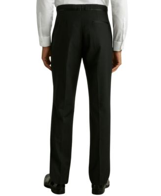 Men's Tailored-Fit Wool-Blend Tuxedo Pants