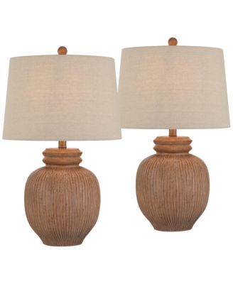 Corfu 24 1/2" High Almond Table Lamp Set of 2