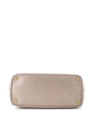 Large Double Zip Lux Tote Saffiano Leather