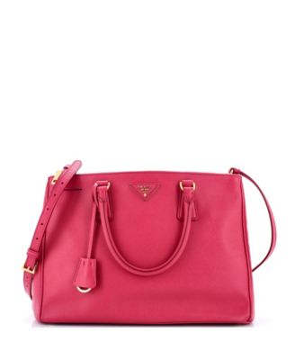 Medium Double Zip Lux Tote Saffiano Leather