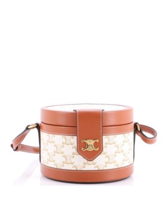 Medium Tambour Bag Triomphe Coated Canvas