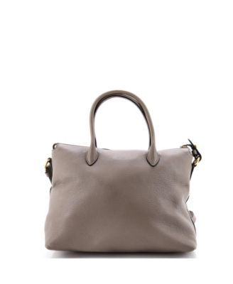 Medium Dual Strap Zip Tote Vitello Daino