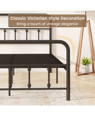 King Size Bed Frame with Headboard and Under Bed Storage