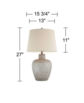 Glenn 27" Tall Urn Traditional Southwestern Table Lamps Set of 2 WiFi Smart Socket Terra Cotta Living Room