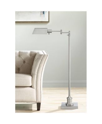 Jenson Traditional 54" Tall Pharmacy Floor Lamp with Smart Socket Brushed Nickel Adjustable Swing Arm for Living Room Reading