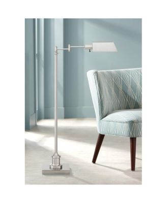 Jenson Traditional 54" Tall Standing Floor Lamps Set of 2 Lights Swing Arm Pharmacy Adjustable Brushed Nickel