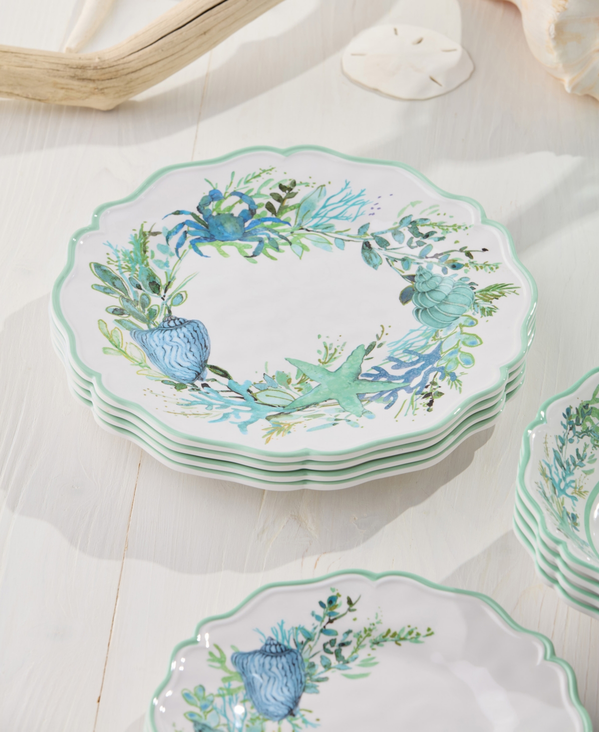 Certified International Sea Glass Dinner Plate, Set of 4