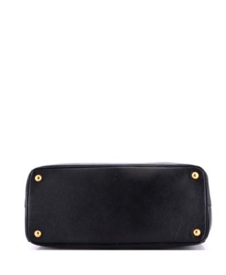 Medium Double Zip Lux Tote Saffiano Leather