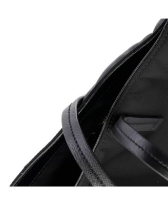 Medium Padded Open Tote Tessuto with Saffiano Leather