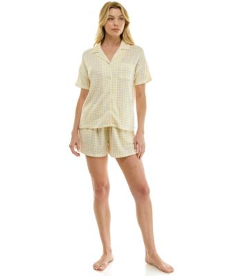 Women's Collared Top and Pull-On Shorts, 2-Piece Set