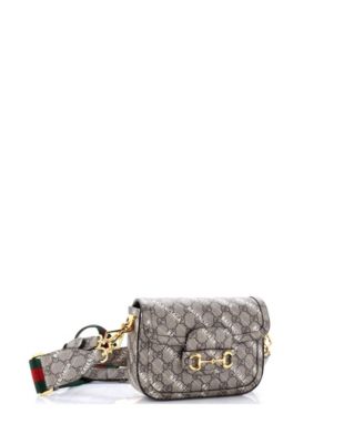 Mini x Balenciaga The Hacker Project Horsebit 1955 Shoulder Bag GG Coated Canvas