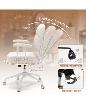 Leathaire Upholstered Task Home Office Chair with Cushioned Back