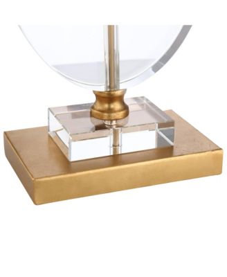 Valerie 28" Tall Round Geometric Modern Table Lamps Set of 2 Gold Crystal Living Room Bedroom White Shade