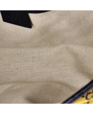 Small GG Marmont Flap Bag Diagonal Quilted GG Canvas with Leather