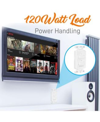 In Wall Speaker Selector Switch - Home Audio 2-Channel A/B Dual Channel Speakers Controller Pod Box PVCS2