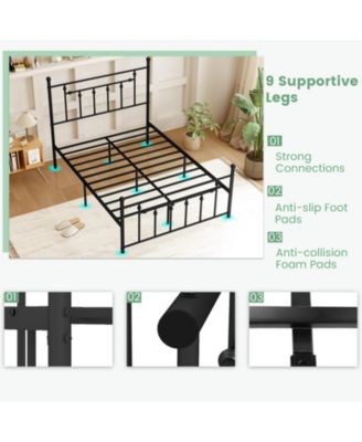 Metal Bed Frame with Headboard