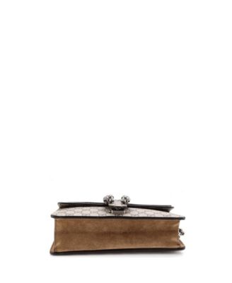 Small Dionysus Bag GG Coated Canvas with Crystal Embellished Metal